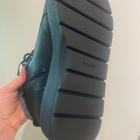 Dr Scholl’s Women’s Max Alpine Ankle Winter Boots Black Wedge Style New size 10 - Picture 5 of 16